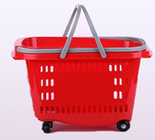 Carro plástico del supermercado de la malla de 4 ruedas de la carretilla multifuncional de las compras