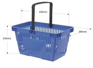 Cesta de compras plástica roja/azul de la mano de los PP/SGS al por menor ISO9002 de las cestas de compras