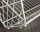 Cestas metálicas del almacenamiento de alambre de la esquina de la exhibición del supermercado/cestas de alambre de metal