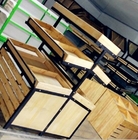 Estante de exhibición de madera del metal plegable de 3 gradas para la tienda al por menor ISO9001