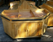 Estante de madera vegetal del almacenamiento de la madera de pino para el hipermercado/soporte de exhibición de la fruta para el supermercado