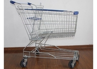 Carretilla que hace compras inoxidable de 4 ruedas de la carretilla de mano del metal del supermercado para la tienda