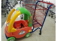 El metal de la diversión del coche del juguete del supermercado embroma la carretilla de los carros de la compra con las ruedas